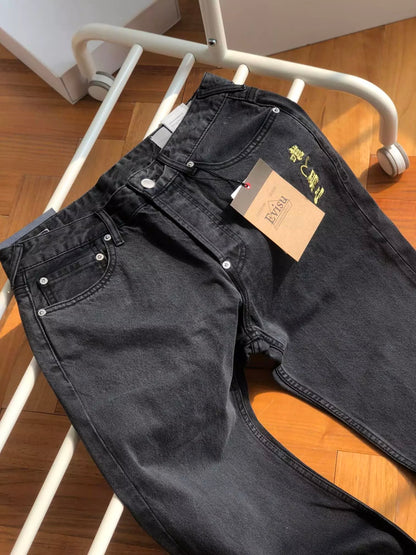 Evisu Calça de ganga preta