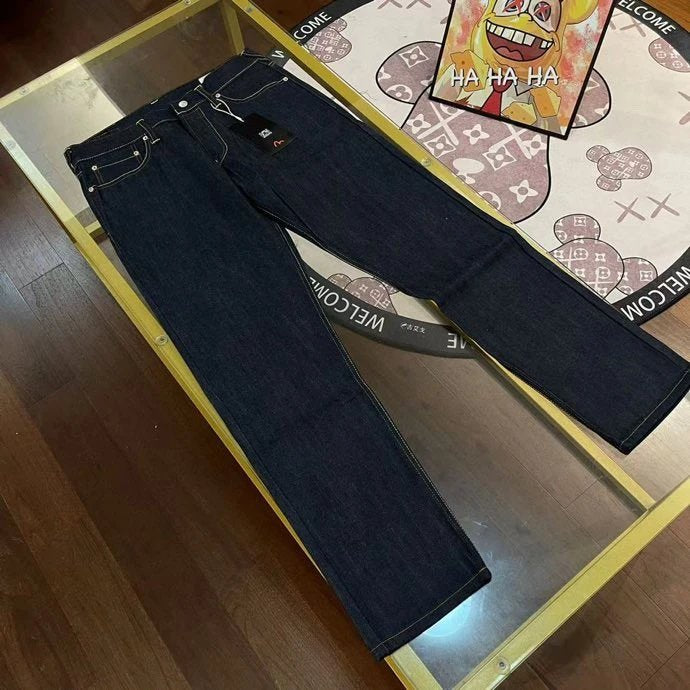 Evisu calça de ganga preta