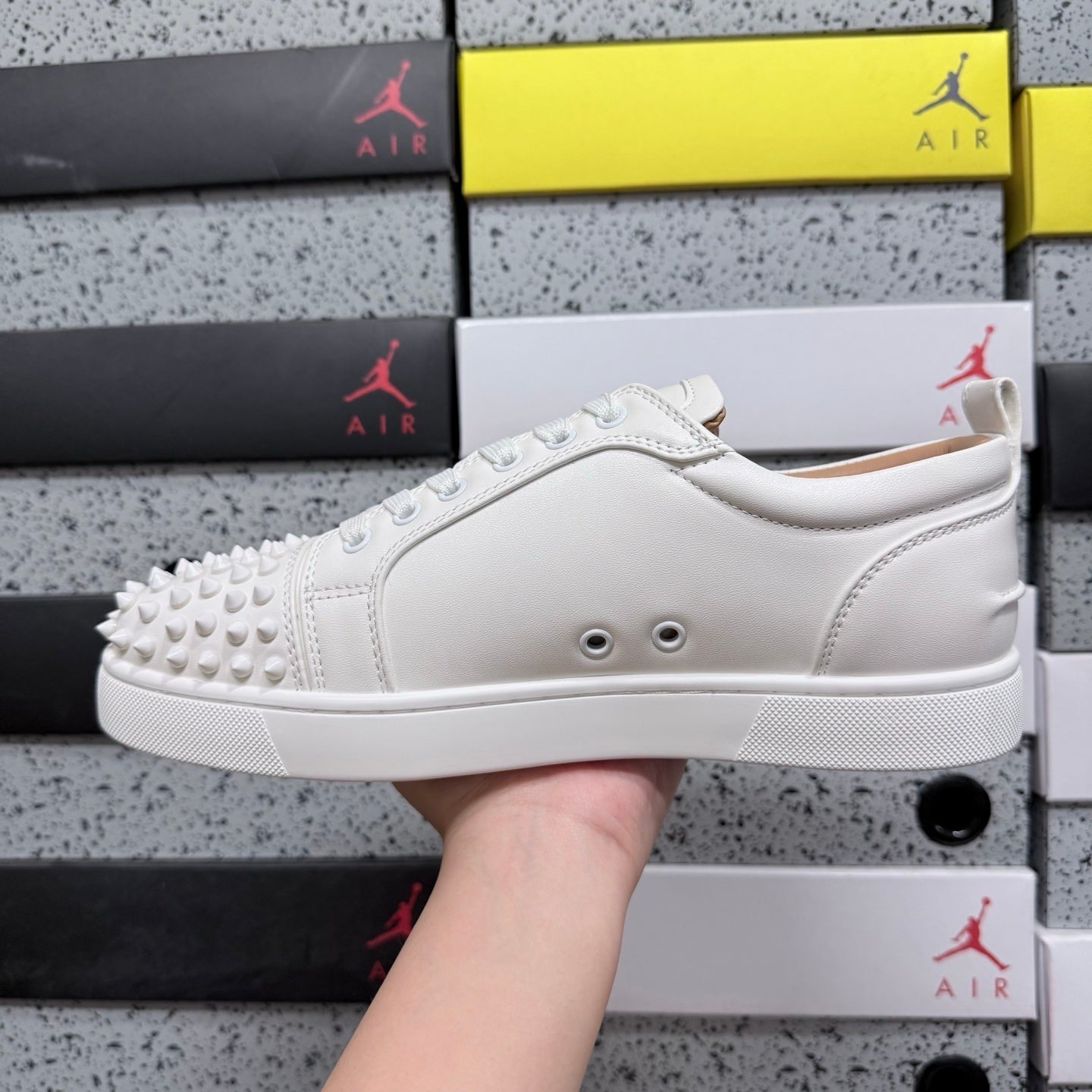 Cristhian Louboutin Vieira Spikes White