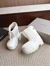 BLG Alaska Suede Boots Nylon White