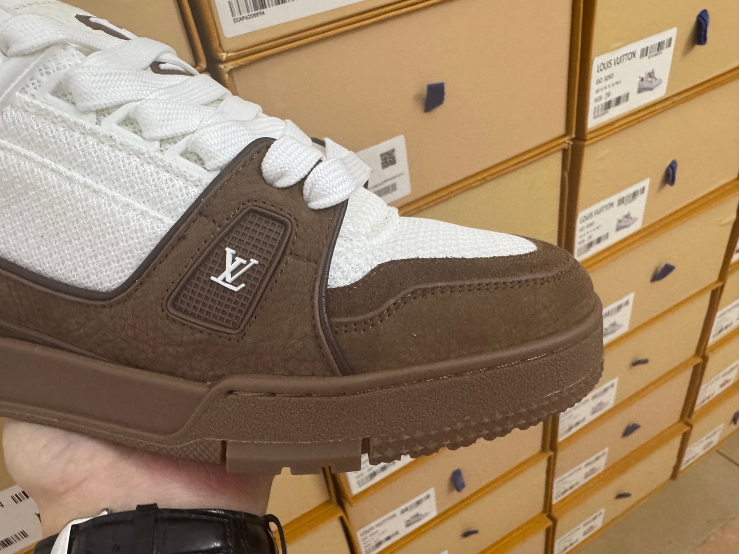 Trainer Brown and White