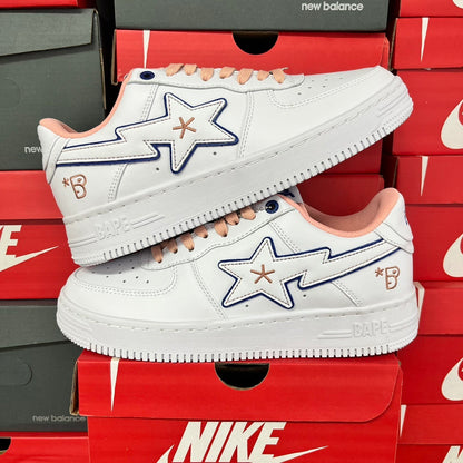 Bape STA Low  BAPY White Pink
