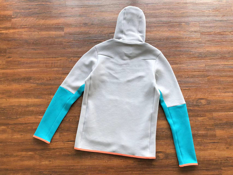 Conjunto Tech Fleece Cinza e azul