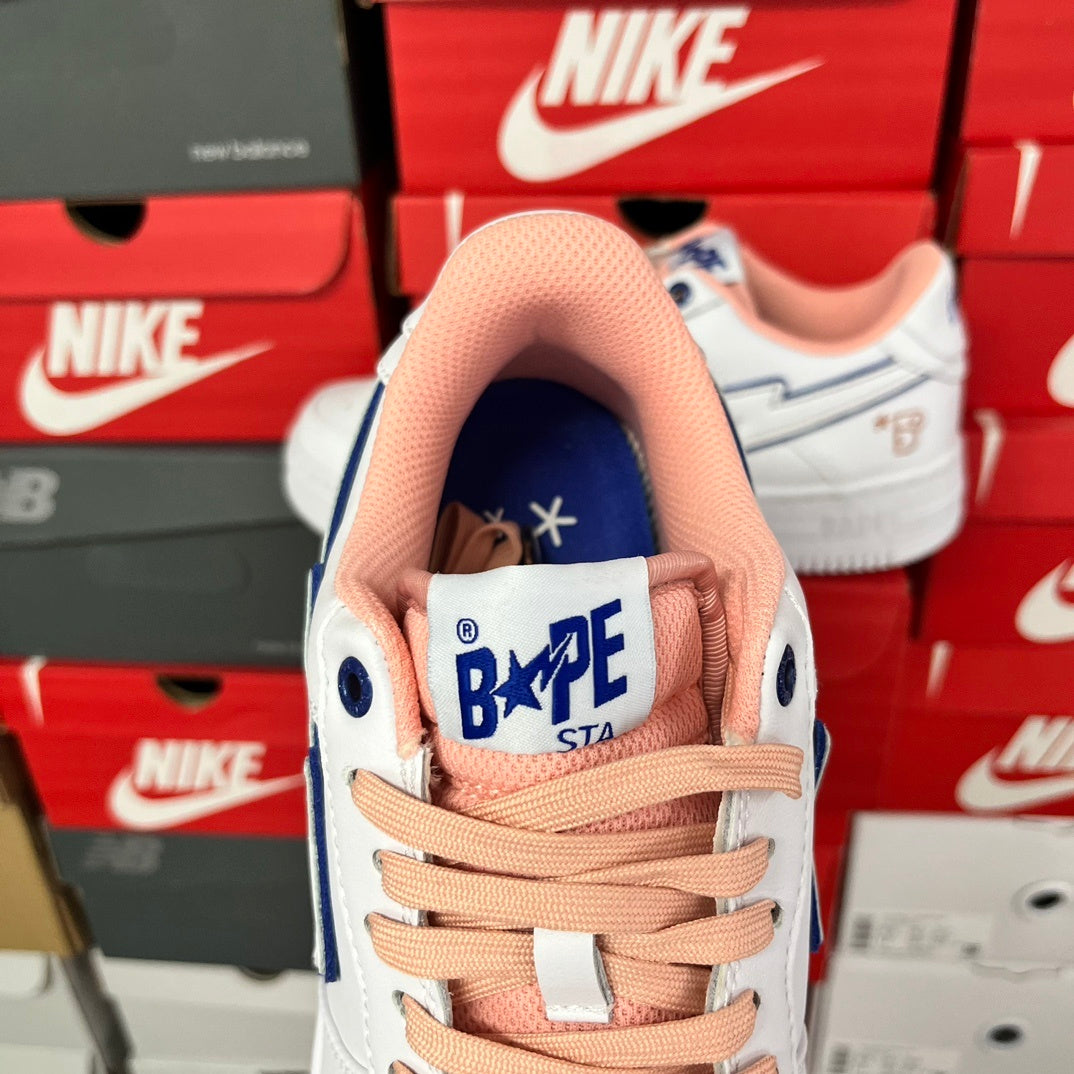 Bape STA Low  BAPY White Pink