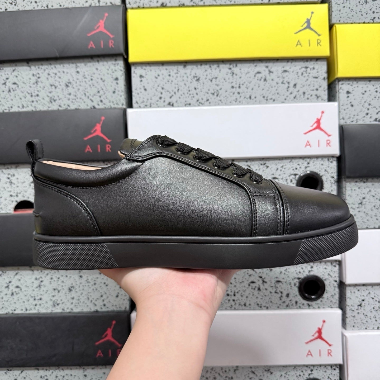 Christian Louboutin Louis Junior Strass Black