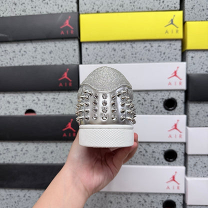 Cristhian Louboutin Vieira Spikes Silver