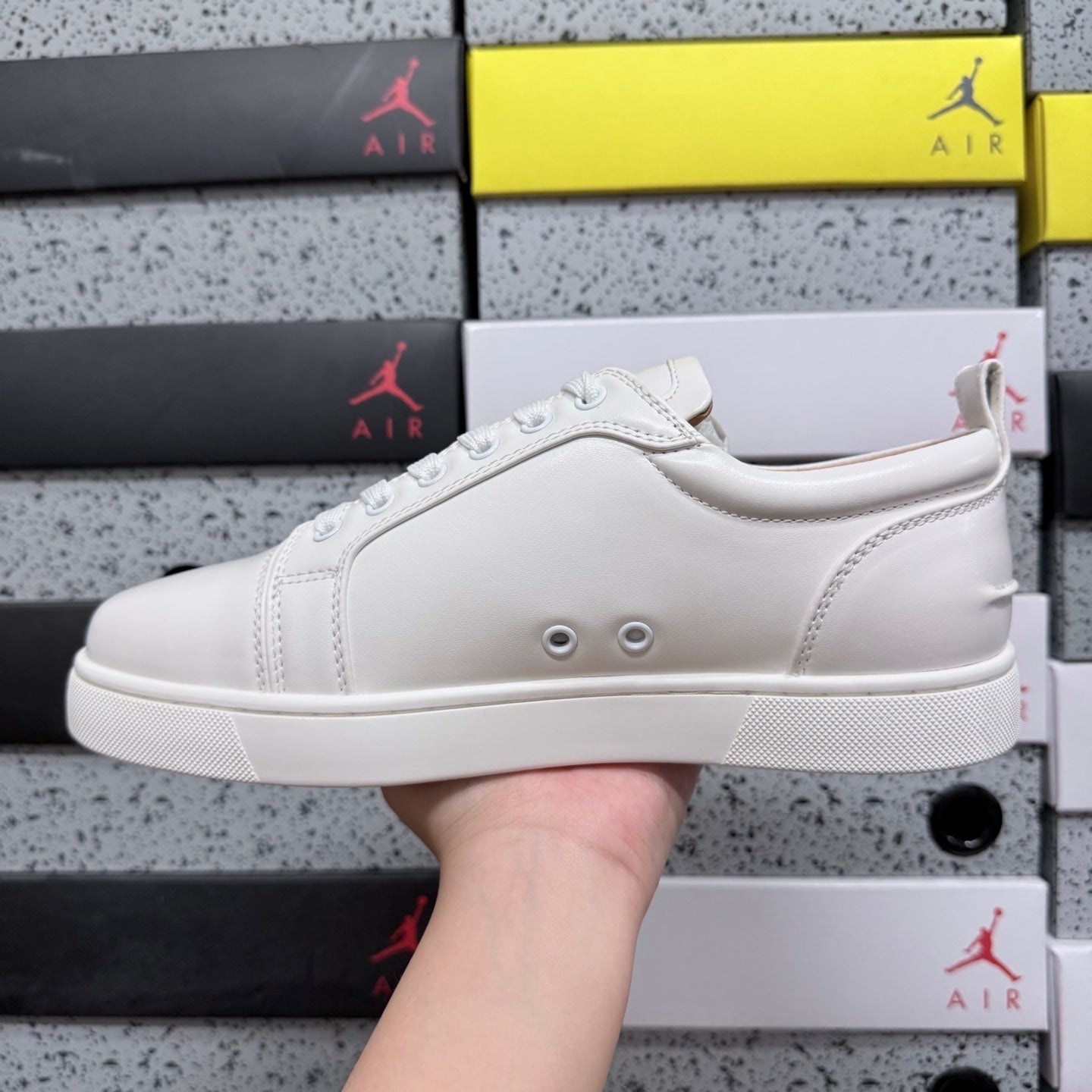 Christian Louboutin Louis Junior Strass White