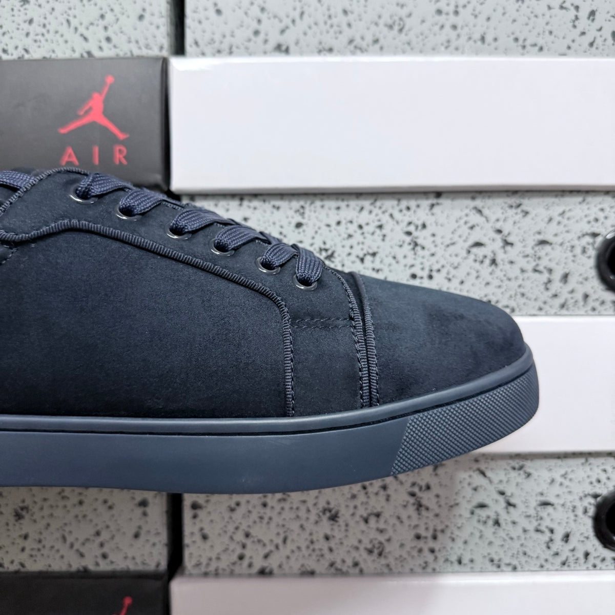 Christian Louboutin Louis Junior Strass Blue Suede