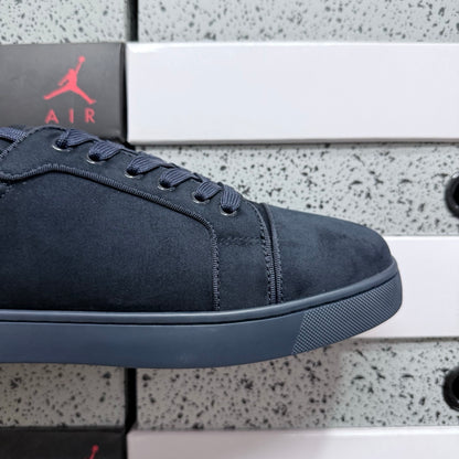 Christian Louboutin Louis Junior Strass Blue Suede