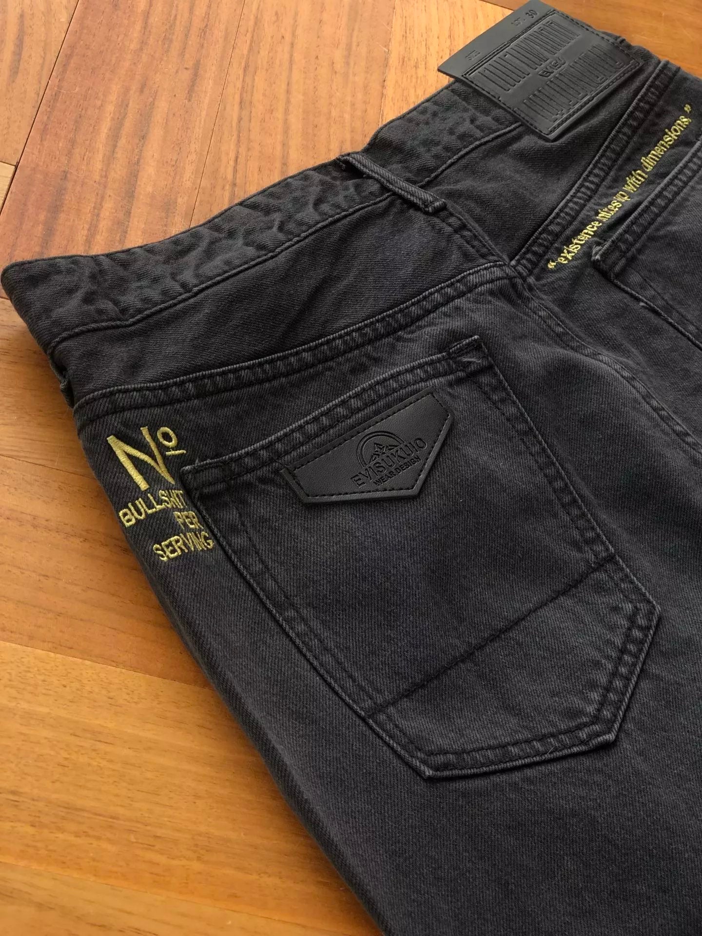 Evisu Calça de ganga preta