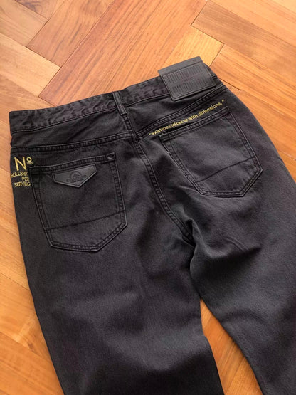 Evisu Calça de ganga preta