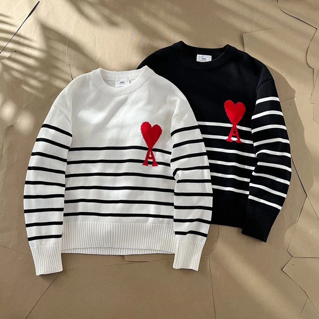 Ami De Coeur Striped Sweater