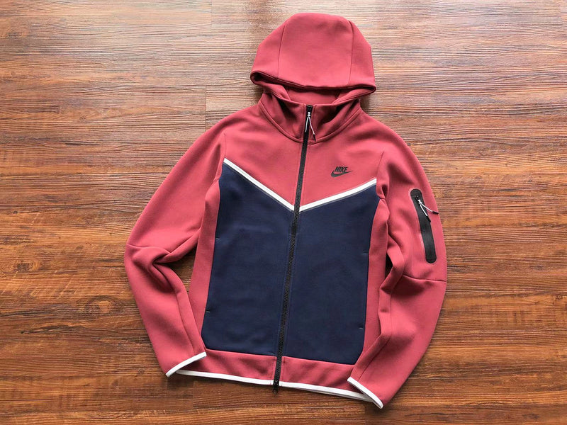 Conjunto Tech Fleece Bordô e Azul