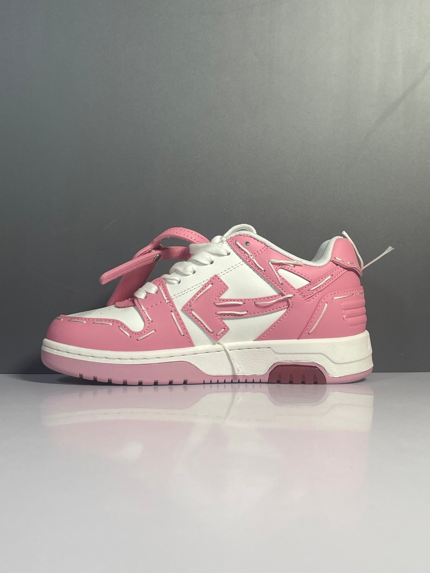 OF Out of Office Stitches Pink White