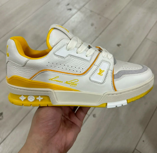 Louis Vuitton Trainer White and Yellow