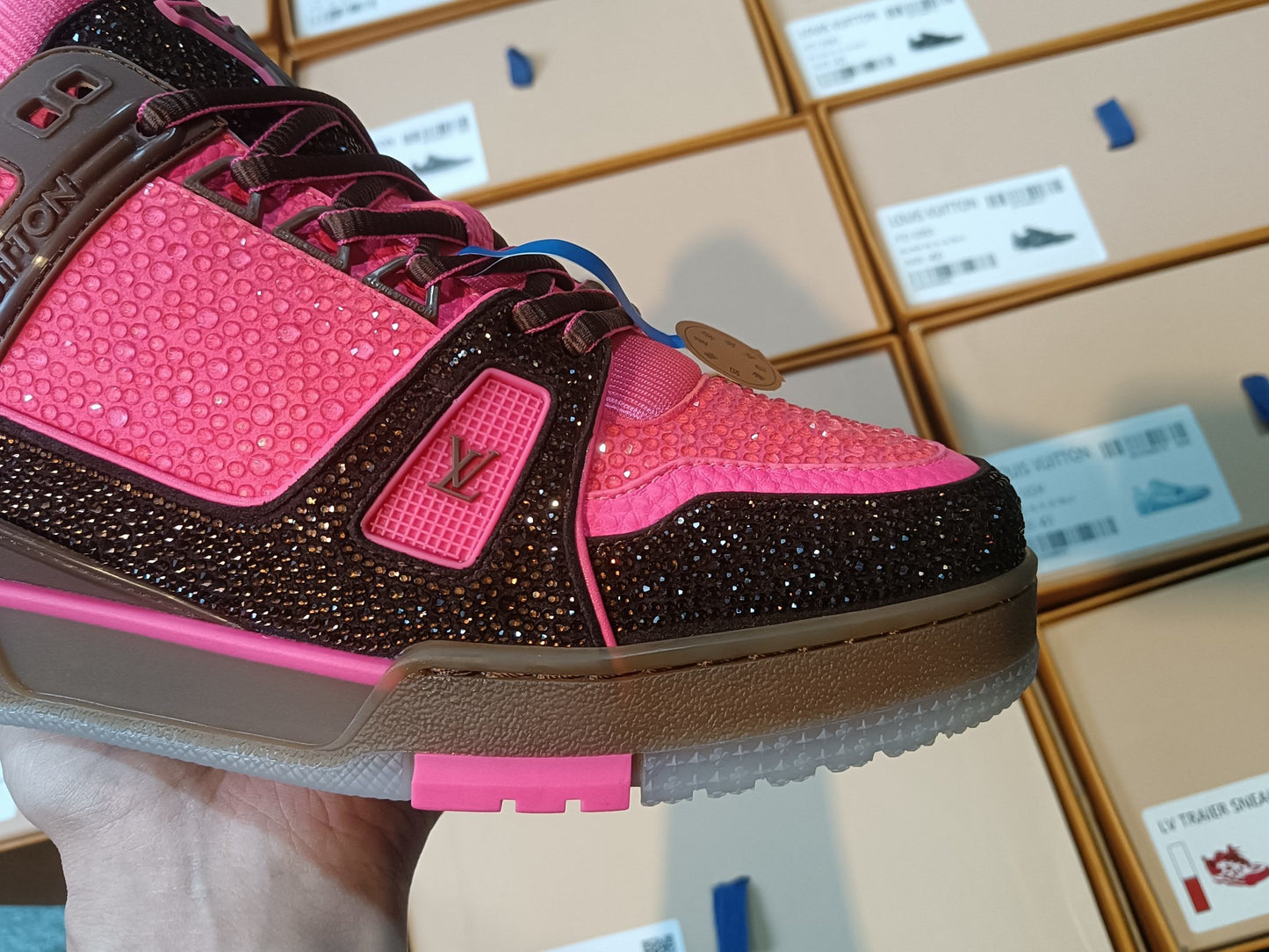 Trainer Pink and Brow Crystal