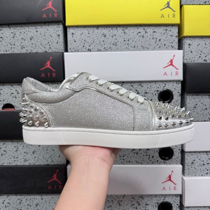Cristhian Louboutin Vieira Spikes Silver