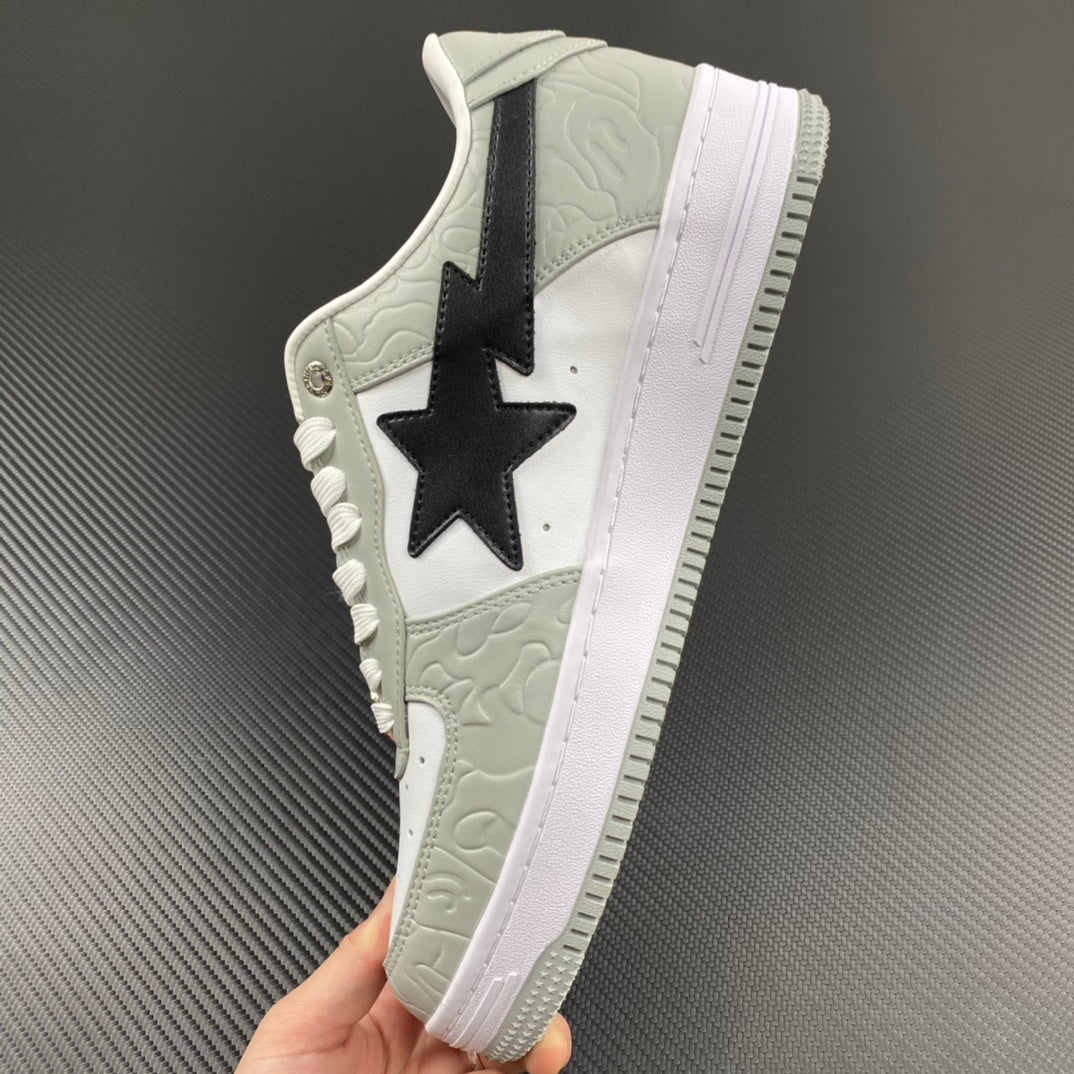 Bapesta Grey and White