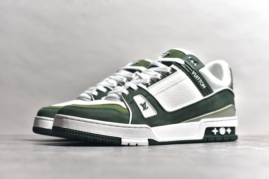 Trainer White and Olive