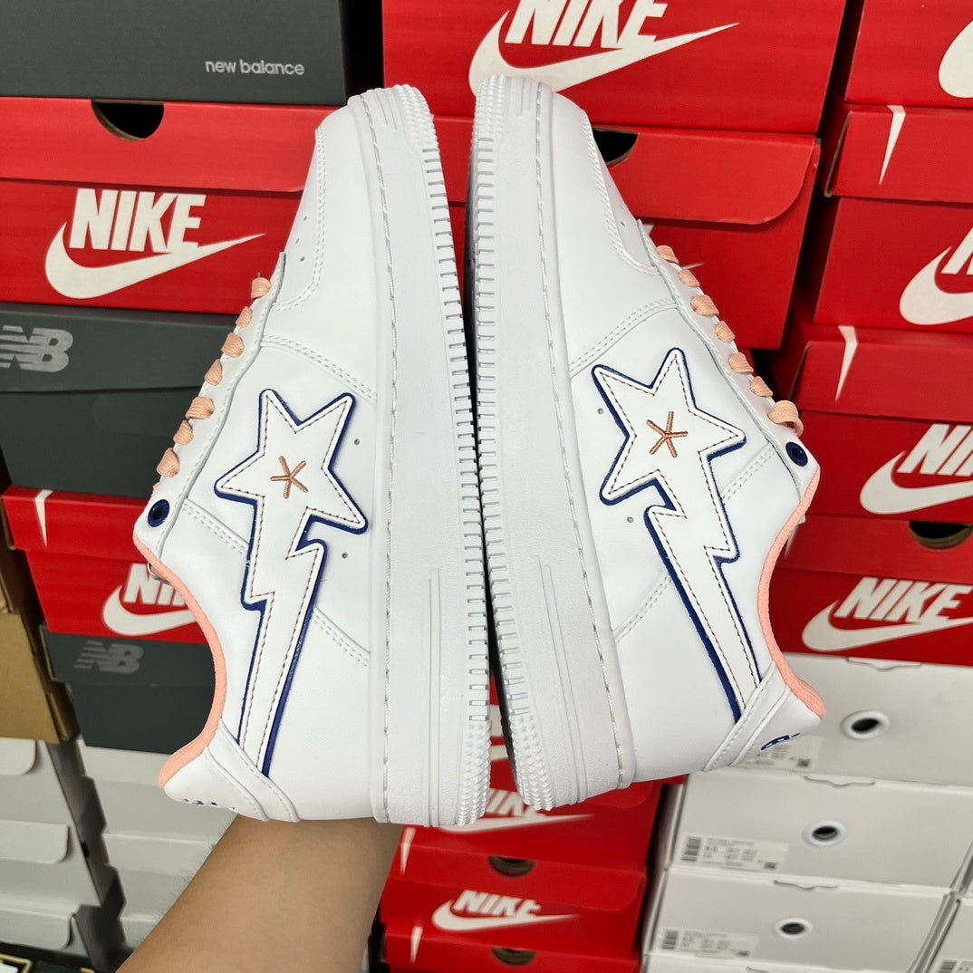 Bape STA Low  BAPY White Pink
