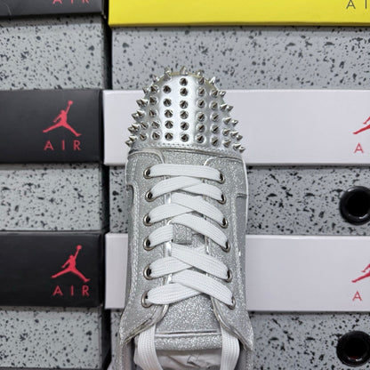 Cristhian Louboutin Vieira Spikes Silver