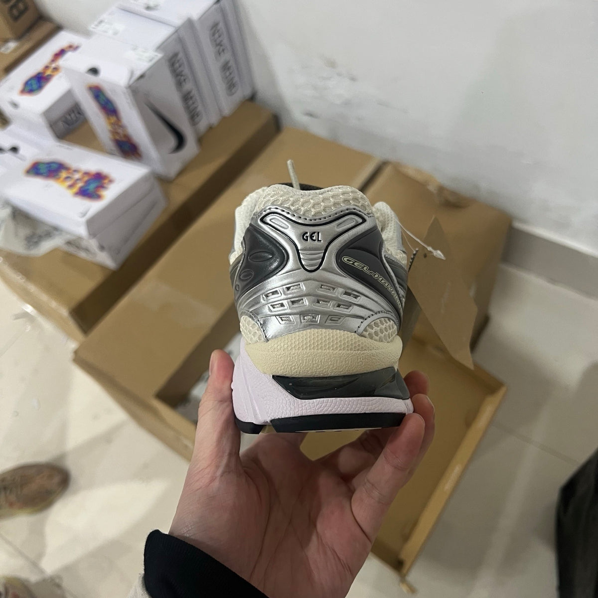 Kayano 14 Black Grey Cream