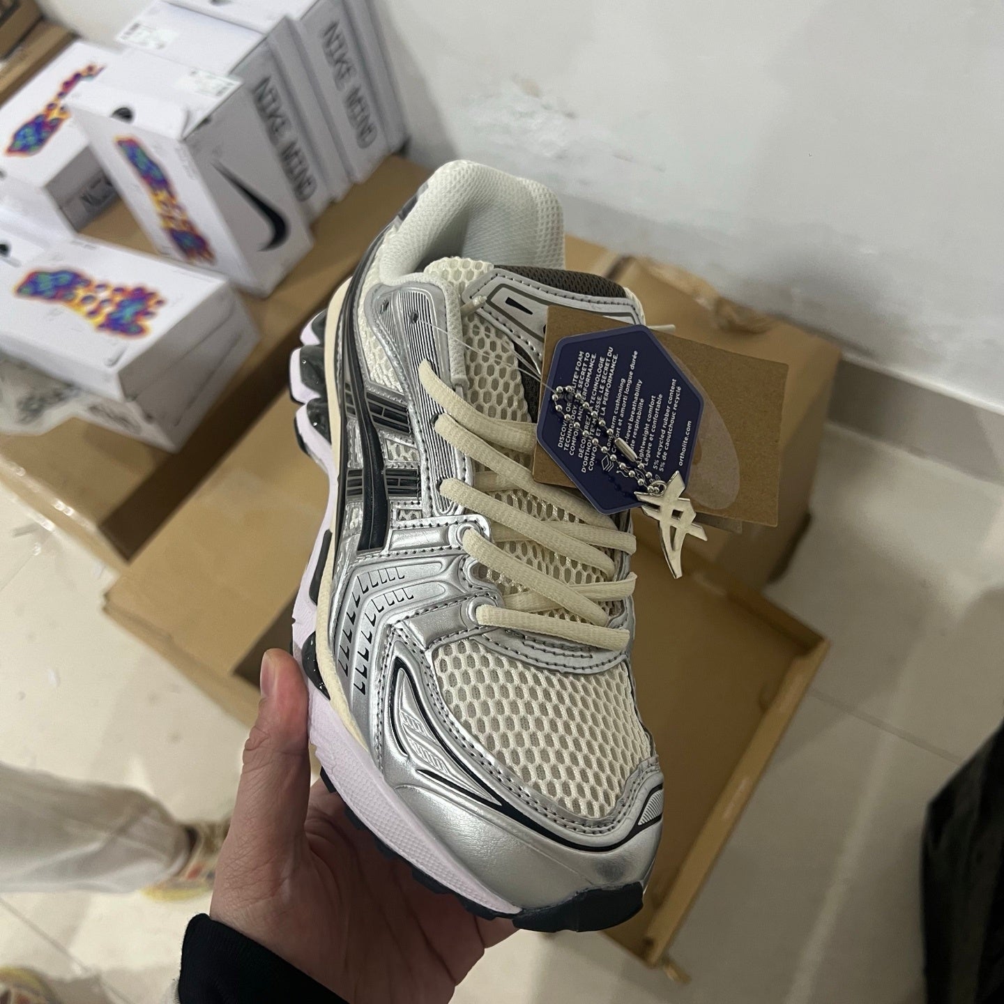 Kayano 14 Black Grey Cream