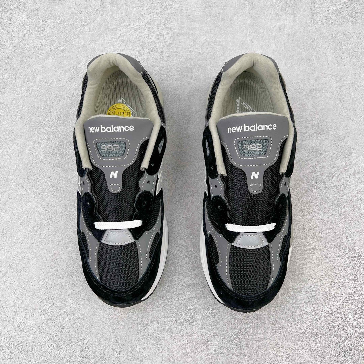 992 Black Grey Suede