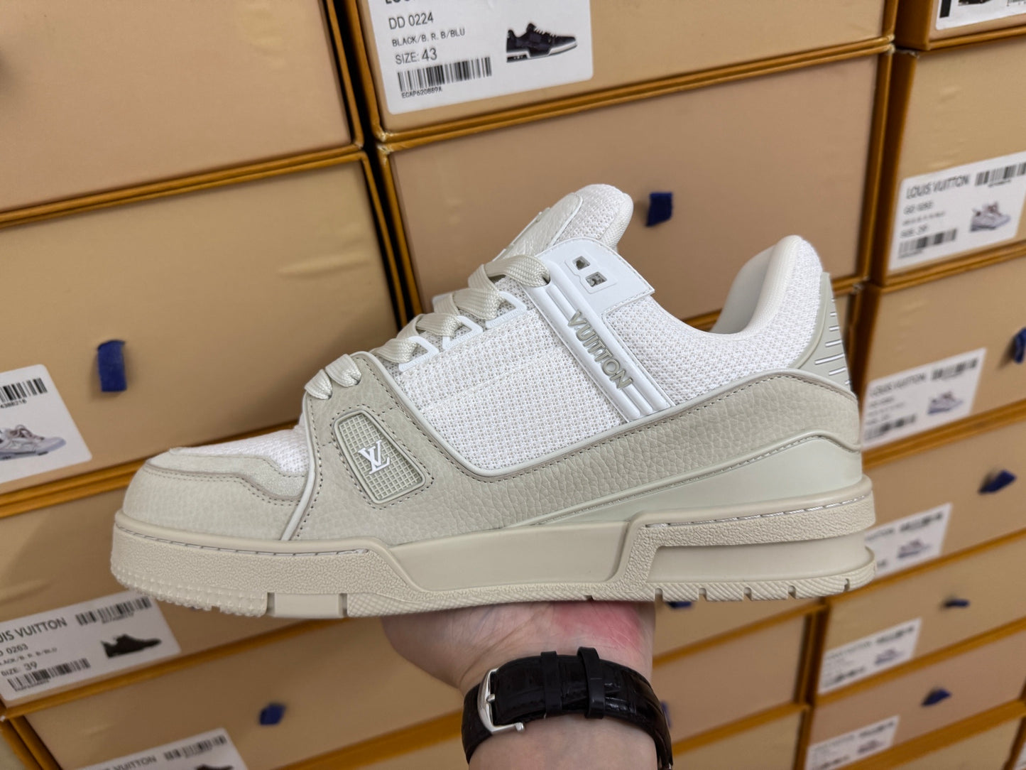 Trainer Beige and White