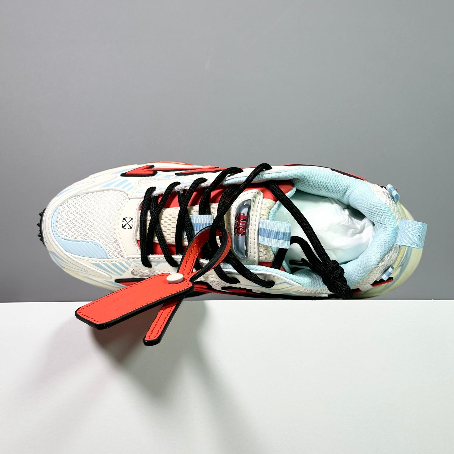 OF Be Right Back Powder Blue Coral Red