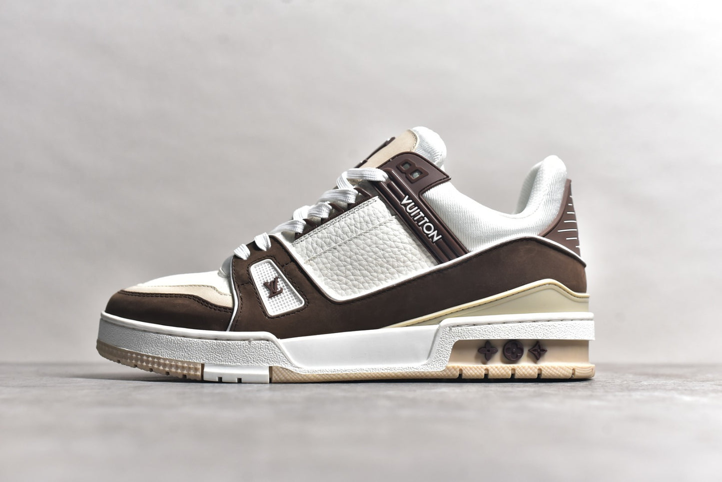 Trainer White and Brown