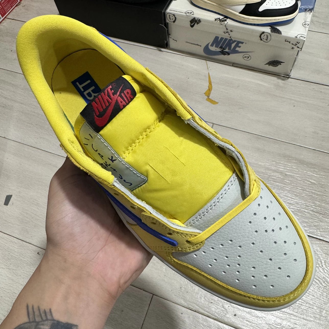 AJ1 Travis Canary