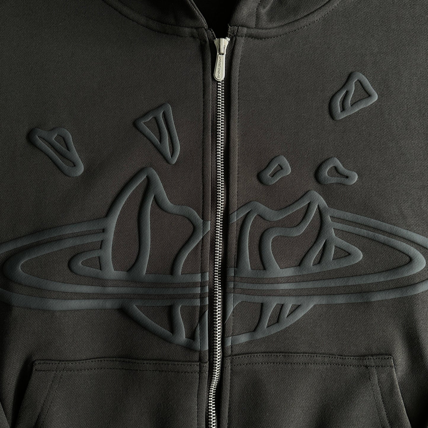 zip up hoodie -black