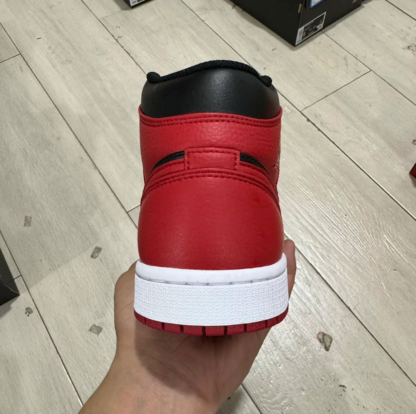 Air Jordan 1 Mid Red and Black