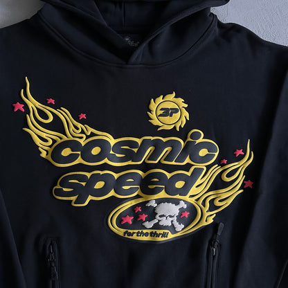 cosmic speed midnight black hoodie