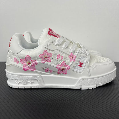 Trainer White and Pink Flowers