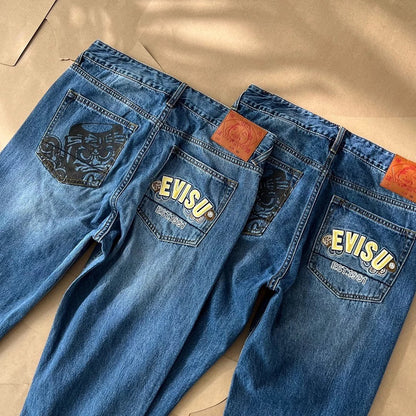 Evisu calça de ganga