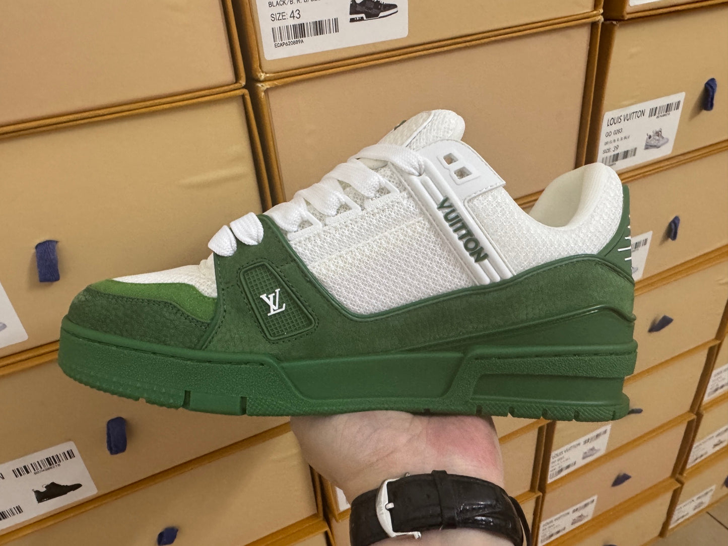 Trainer Green and White