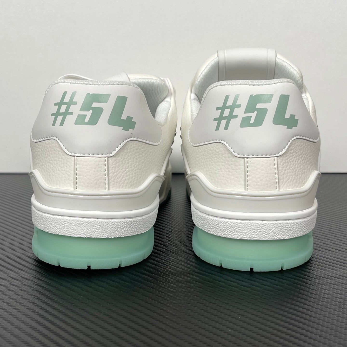 Trainer White and Mint Green