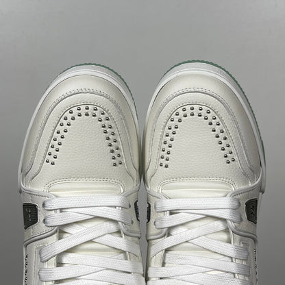 Trainer White and Mint Green