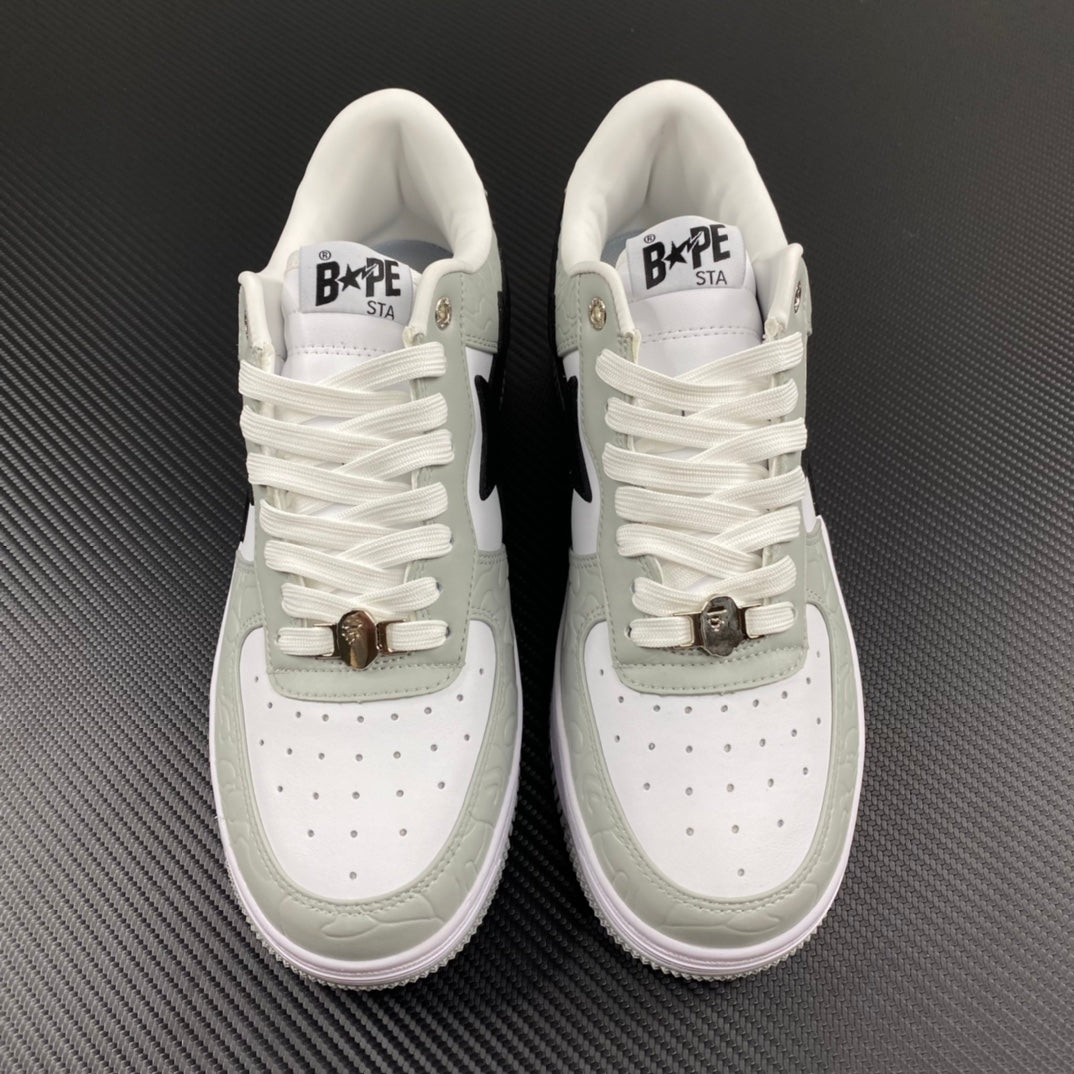 Bapesta Grey and White