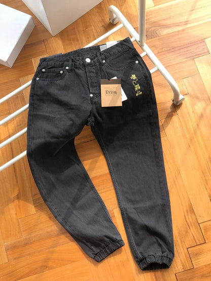 Evisu Calça de ganga preta