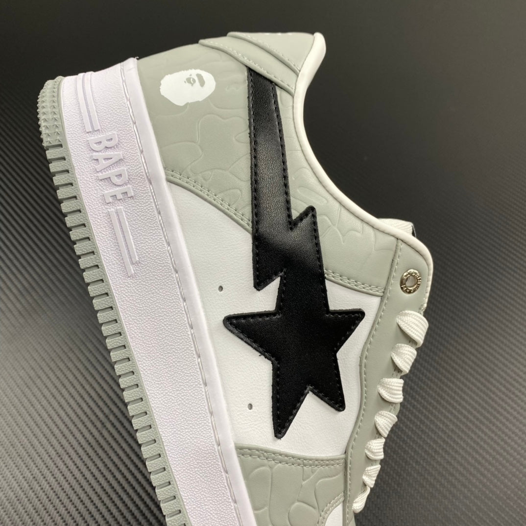 Bapesta Grey and White