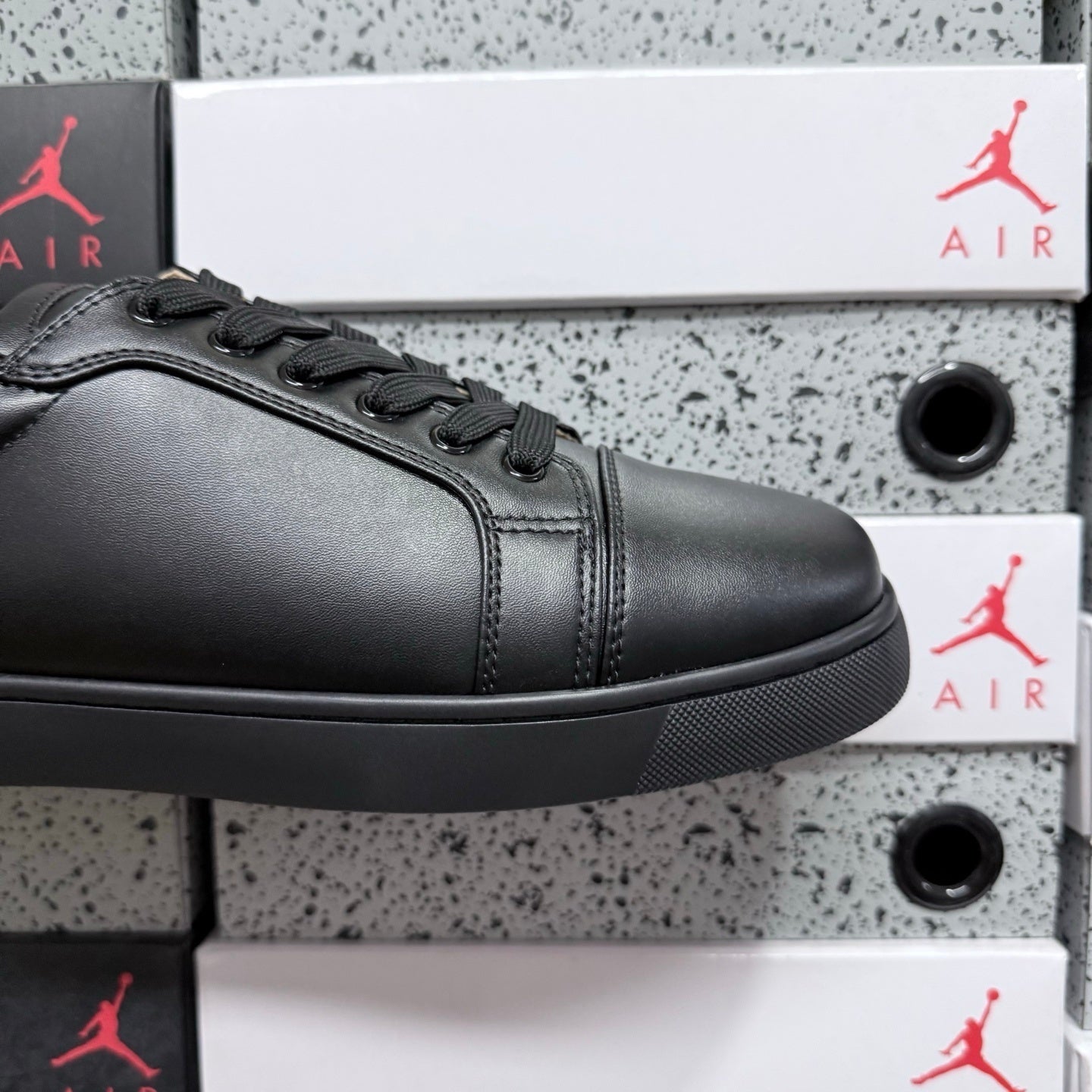Christian Louboutin Louis Junior Strass Black