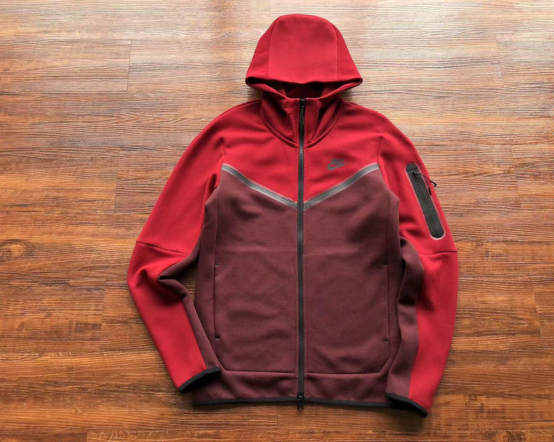 Conjunto Tech Fleece Bordô e Vermelho