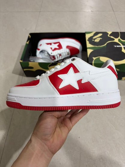 Bape STA Low White and Red