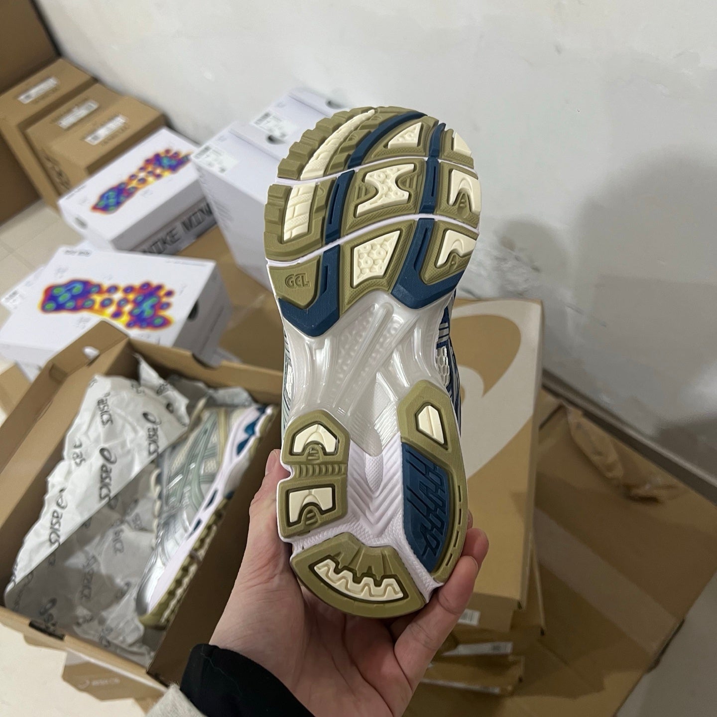 Kayano 14 Bege/Blue/White