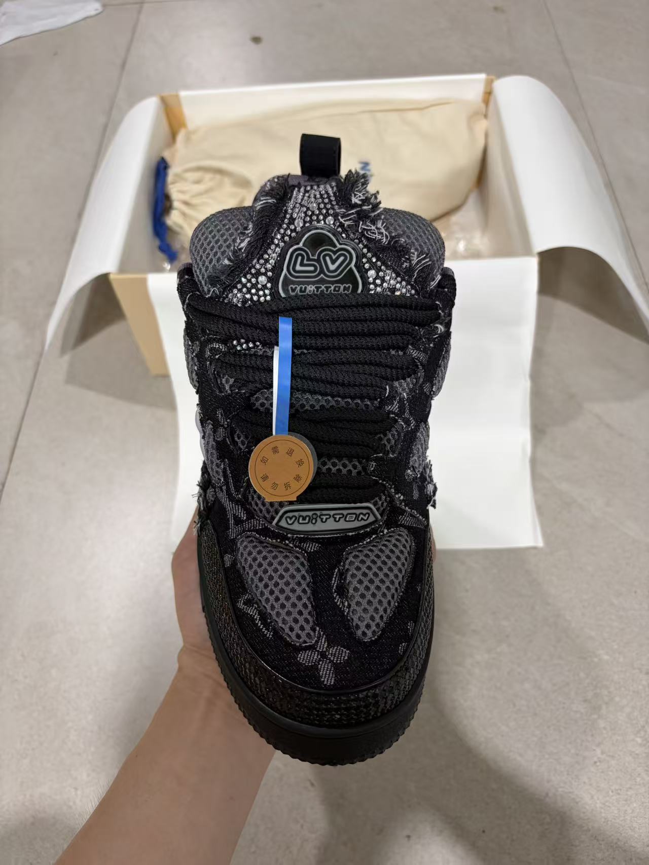 Skate Black Swarovski Monogran