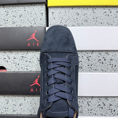 Christian Louboutin Louis Junior Strass Blue Suede