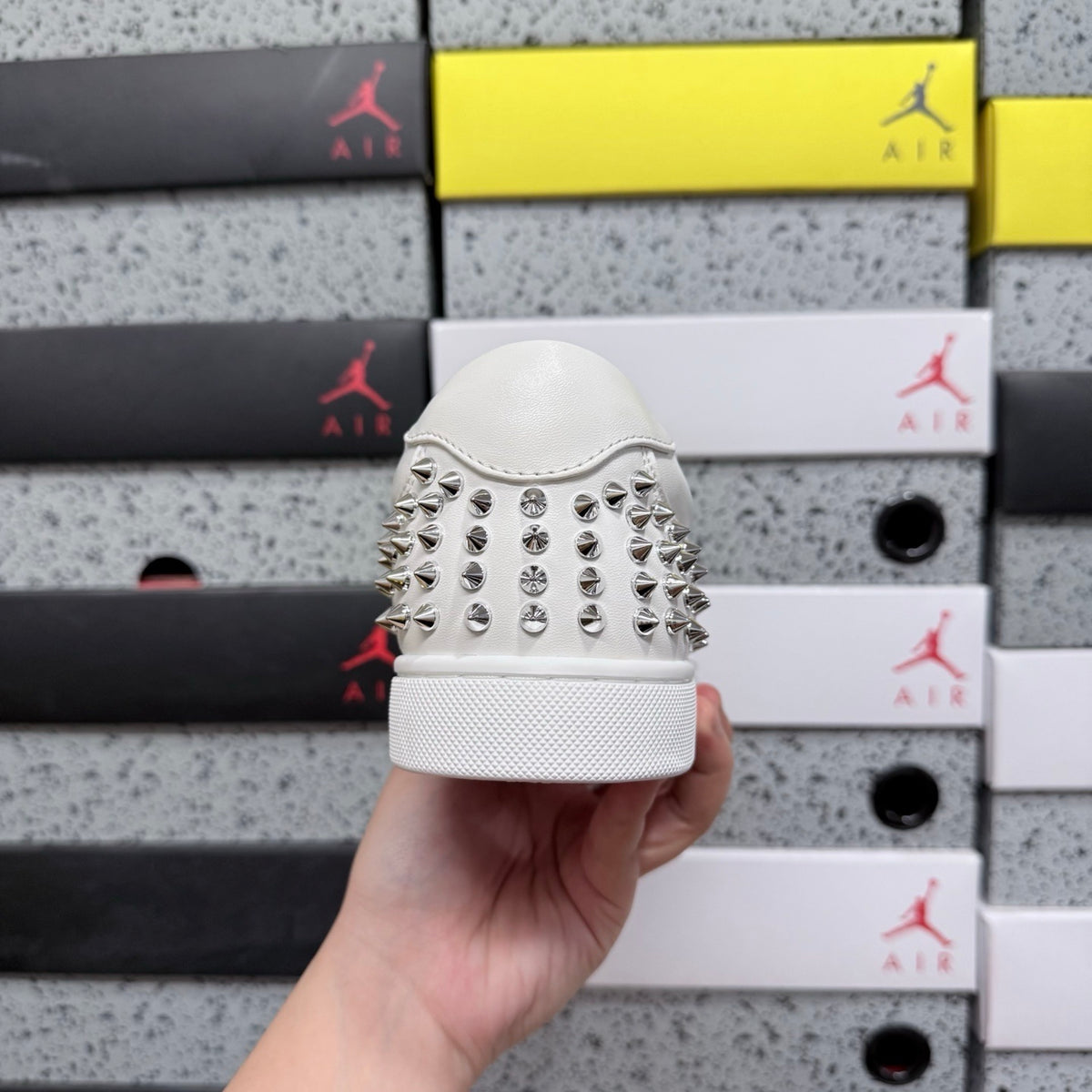 Cristhian Louboutin Vieira Spikes White